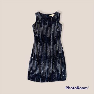 Aidan Mattox navy blue dress